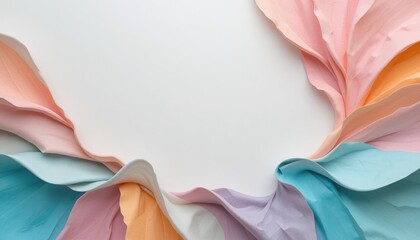Poster - Colorful paper layers creating a vibrant frame studio setting abstract art decorative design overhead view creativity and aesthetics