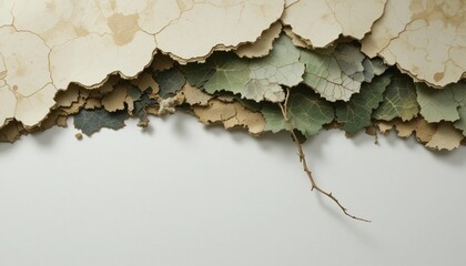 Poster - Nature's beautiful decay close-up of peeling paint in abstract patterns indoor studio setting artistic photography environmental art