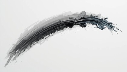 Poster - Dynamic abstract brushstroke artwork digital creation contemporary art minimalist style artistic expression