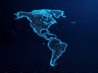 america digital global network concept