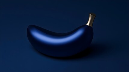 Poster - Creative blue banana-themed typography design on minimalist background