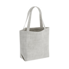 Poster - White Blank Textile Tote Bag Mockup Template for Shopping with Handles. 3d Rendering
