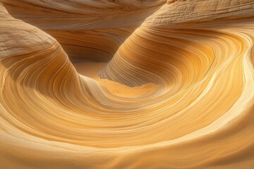 Aufkleber - Swirling sandstone formations create a mesmerizing, abstract landscape in a desert canyon.