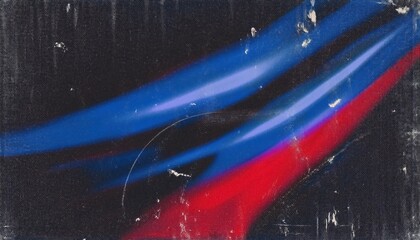 Poster - abstract red and blue color swirl on dark textured canvas with scratched details for digital backgrounds, modern prints, or futuristic design concepts

