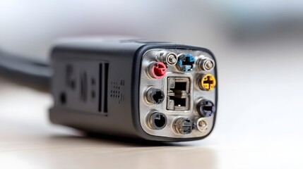 Aufkleber - Detailed view of a Molex power cable connector a common component used to power classic computer hardware and electronics