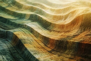 Aufkleber - Abstract landscape of undulating hills with textured surfaces and warm, earthy tones.