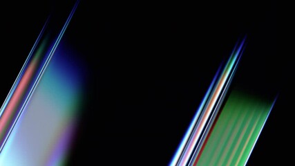 Poster - Abstract animation, 3d render of futuristic background with color dispersion effect, 4k seamless looped video