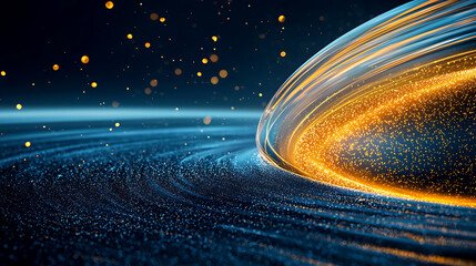 Poster - Dynamic cosmic swirl space digital art stellar environment close-up view abstract concept