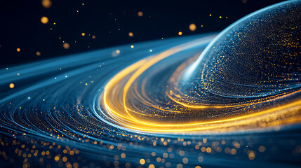 Poster - Galactic swirl cosmic space digital art dark background abstract viewpoint stellar concept for deep space exploration