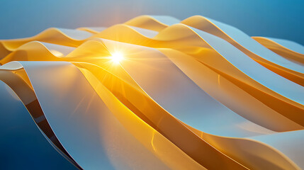 Poster - Dynamic flowing waves of light digital environment abstract visual art futuristic concept online aesthetics