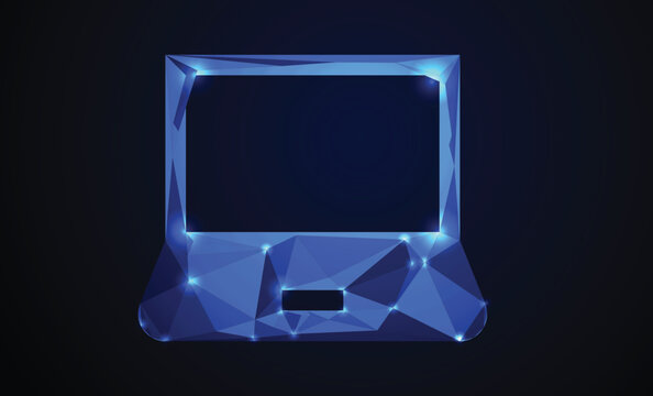 Flat LCD or LED computer monitor with blue screen. Digital display vector illustration. LED Monitor, LCD Monitor, OLED monitor, monitor design, Monitor Vector. TV, HD Monitor