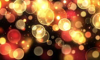 Poster - Animated Background Featuring Soft Large Bubbles in Circular Bokeh Patterns Creating a Dreamy Effect Made with Generative AI Technology