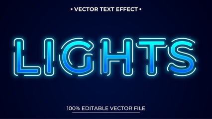 Poster - Glowing Neon text effect Text glows in the dark