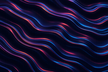 Poster - Abstract Light Waves: A mesmerizing digital rendering of vibrant, flowing lines in an undulating pattern, evoking a sense of dynamism and artistic expression.