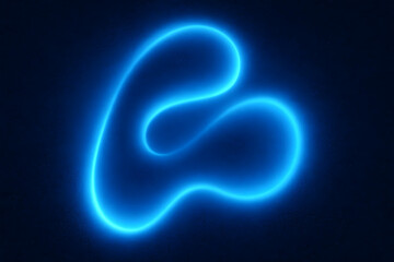 Poster - Mystical Blue Glow: A captivating, flowing, and radiant light pattern gracefully dances on a canvas of darkness, emanating a mesmerizing aura. 