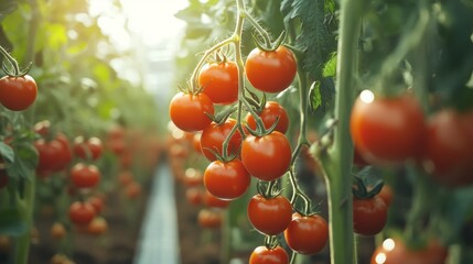 Poster - Autonomous robot using robotic grippers to collect ripe tomatoes, showcasing smart farming innovation in action