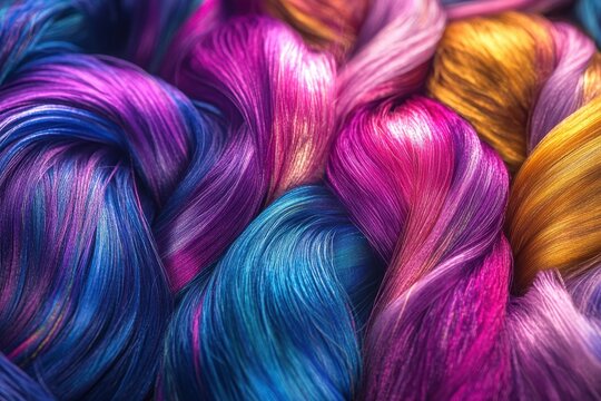 Twisting shimmer thread element on a radiant swirl backdrop