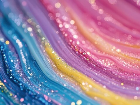 Dreamy splash effect with a curving soft thread element