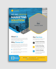 Wall Mural - modern corporate professional business flyer vector template design