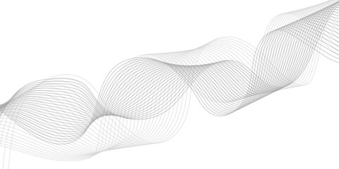 Poster - abstract wavy curve lines background. modern template abstract design flowing particles wave digital