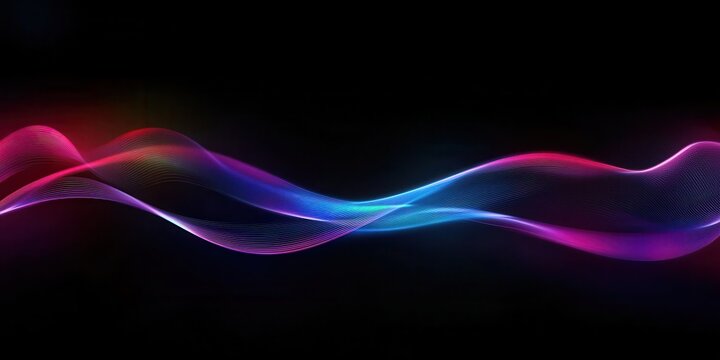 Swirling surreal prism element on a neon stroke backdrop