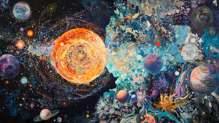 Wall Mural - celestial sphere dance