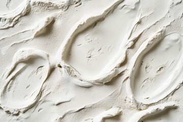 Poster - Footprints intricate in fine sand reveal a serene landscape at a tranquil beach during a clear afternoon