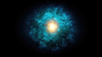 Wall Mural - Cosmic explosion of vibrant energy in deep space