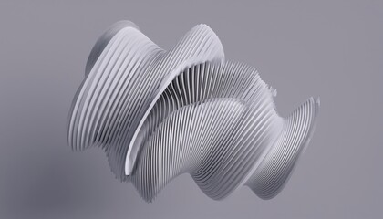 Aufkleber - monochrome wave sculpture for digital art and branding