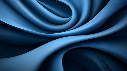 Poster - Abstract Blue Light Background with Swirling Waves