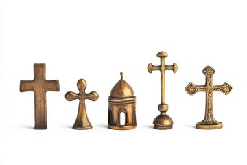 Poster - Intricate metallic decorative bowls and candlesticks displayed on a white table at a festive event during the evening hours showcasing artistic craftsmanship