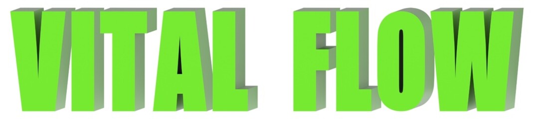 Poster - Vital Flow - 3d text , 3d render