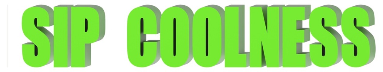 Poster - Sip Coolness - 3d text , 3d render