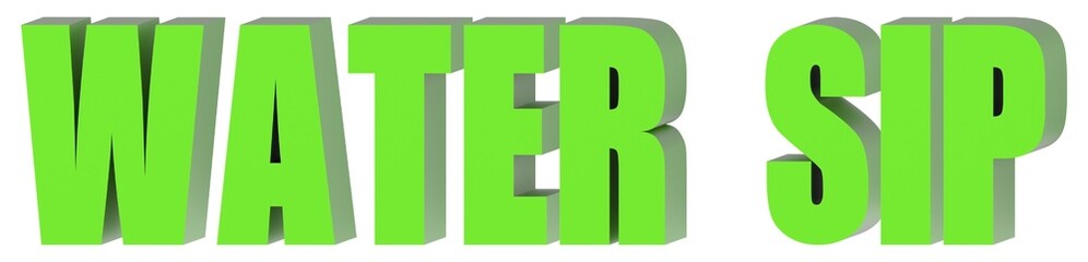 Poster - Water Sip - 3d text , 3d render