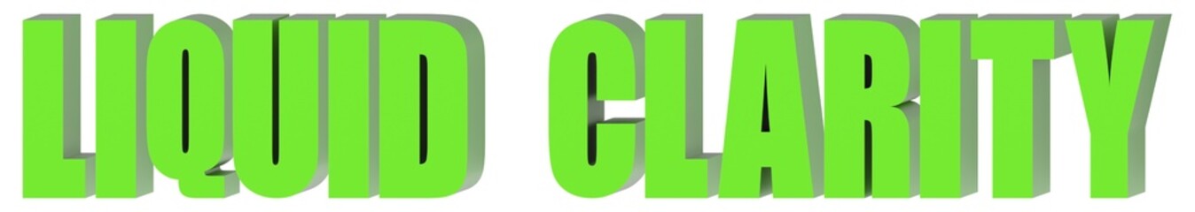 Poster - Liquid Clarity - 3d text , 3d render
