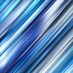 Poster - abstract diagonal lines in shades of blue and white