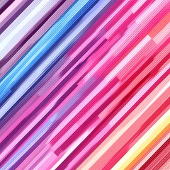 Poster - Abstract diagonal lines in vibrant pastel hues