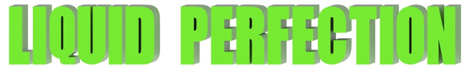 Poster - Liquid Perfection - 3d text , 3d render