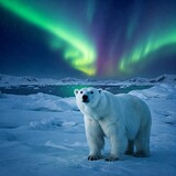 polar bear in the arctic