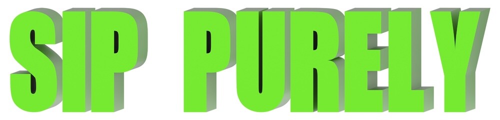 Poster - Sip Purely - 3d text , 3d render