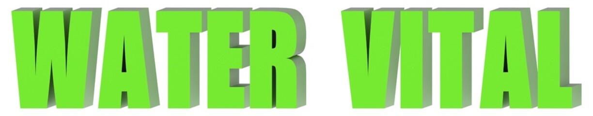 Poster - Water Vital - 3d text , 3d render