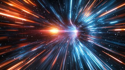 Poster - Hyperspace Tunnel: A Journey Through the Cosmos