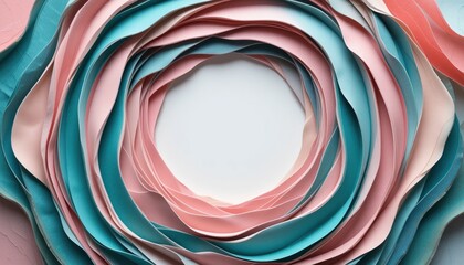 Poster - Creative paper art design showcase indoor studio abstract image colorful layers top-down view artistic concept for visual inspiration