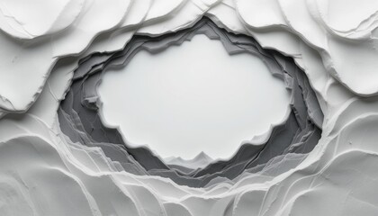 Poster - Creating a modern abstract paper sculpture art studio digital artwork minimalist environment aerial view contemporary design concepts