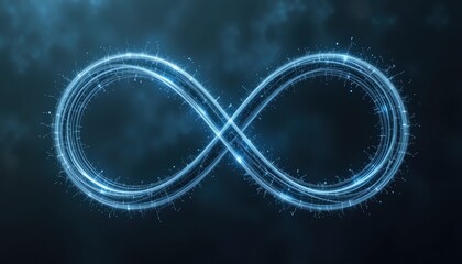 Poster - Exploring the infinite loop concept abstract digital realm visual representation futuristic environment digital art infinity symbol