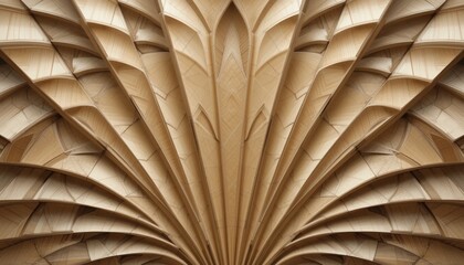 Poster - Intricate architectural detail of stunning woodwork modern interior artful design contemporary setting eye-level perspective aesthetic craftsmanship for design enthusiasts
