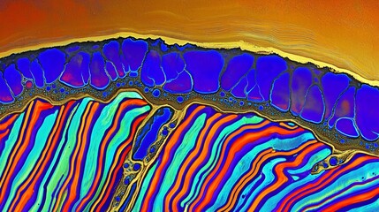 Poster - Colorful abstract painting capturing a burst of energy and creativity with rich textures and vibrant hues in a visually striking design