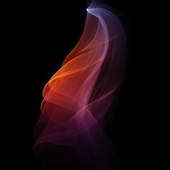 Poster - abstract, flowing, vibrant, fiery, and smoky design