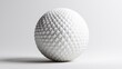 © My - A white golf ball, a sphere used in the sport of golf, is isolated on a white background, a common object in the game