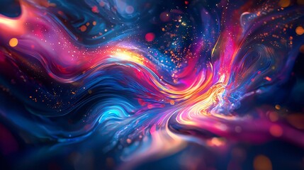 Poster - colorful abstract background with expressive momentum and volumetric lighting creating a unique visu